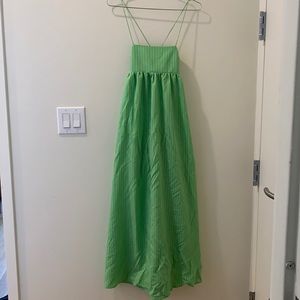 Zara - new with tags green striped dress. Size XS